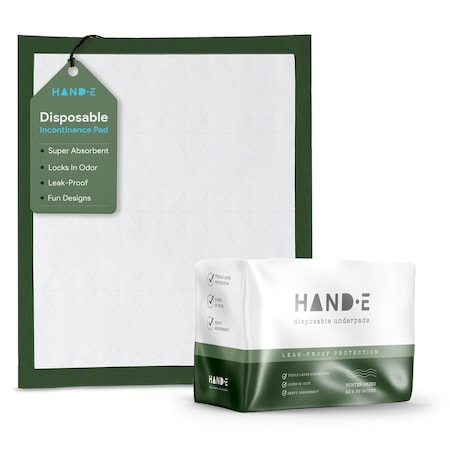Hand-E Hunter Green Underpads 23 x 36 25 Pack  Highly Absorbent 25PK HND-82140